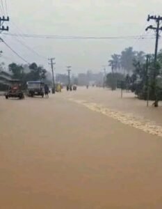 Jalinsum di Langkat Tertutup Banjir Hingga 1 Meter