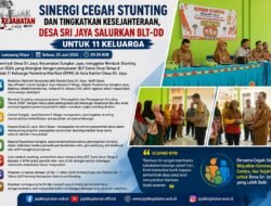 Sinergi Cegah Stunting dan Tingkatkan Kesejahteraan, Desa Sri Jaya Salurkan BLT-DD untuk 11 Keluarga