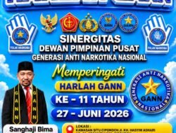 GANN Peringati Milad Ke 11 Tahun,Bersatu Wujudkan Generasi Indonesia Sehat,Bersih Dan Bebas Dari Narkoba.