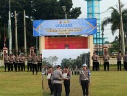 Polres Musi Rawas melaksanakan upacara Pemberhentian Tidak Dengan Hormat (PTDH) terhadap dua anggotanya