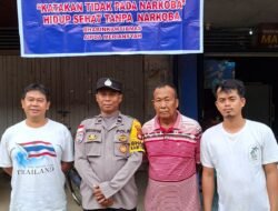 Bhabinkamtibmas kecamatan Meliau Gencarkan Kampanye Anti Narkoba di Pusat Keramaian WargaMeliau