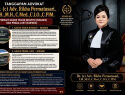 Tanggapan Dr.(c) Advokat Rikha Permatasari, S.H., M.H., C.Med., C.LO., C.PIM.